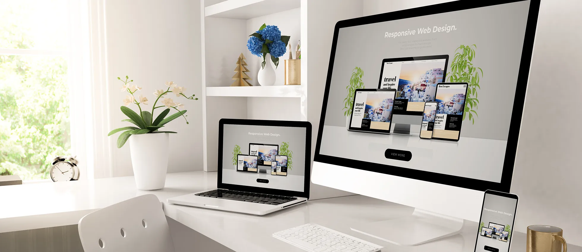 an image of responsive web design on multiple devices