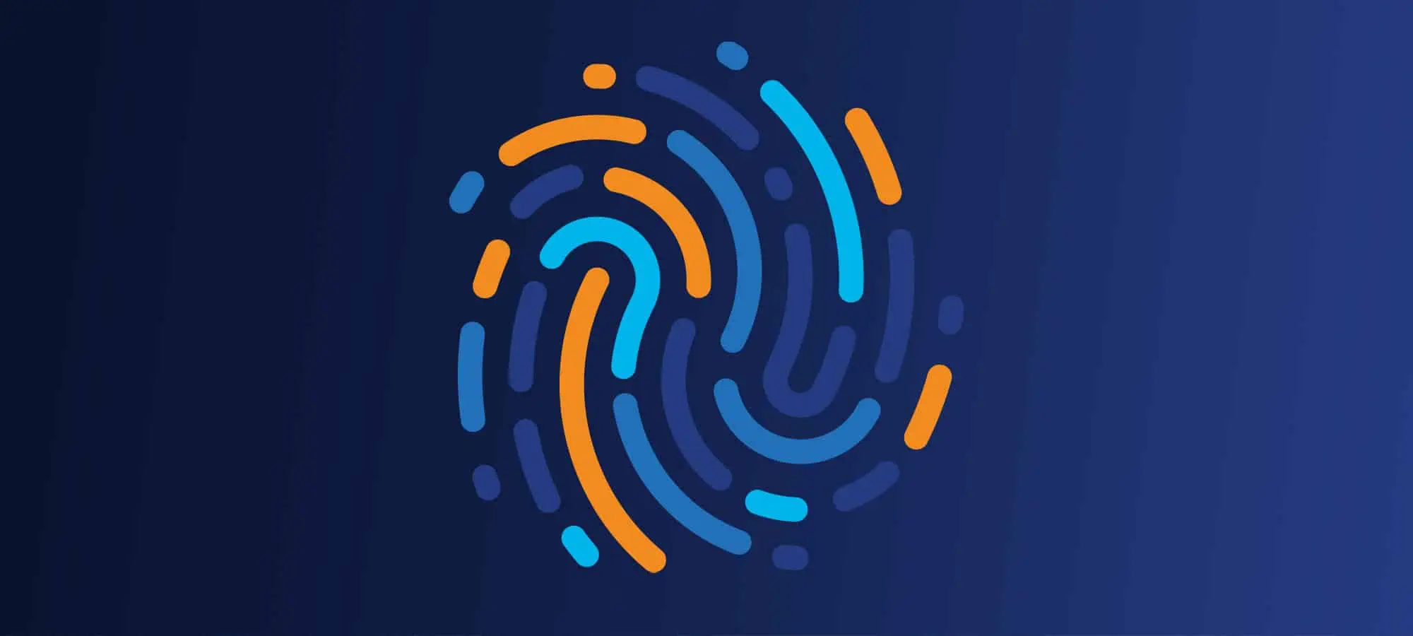 an image of a thumbprint icon on a blue background