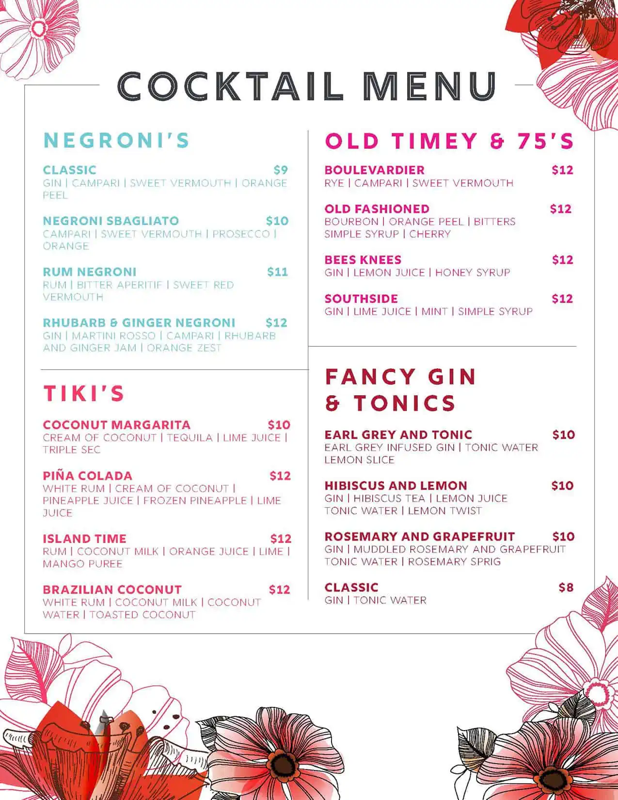 an image of a cocktail menu