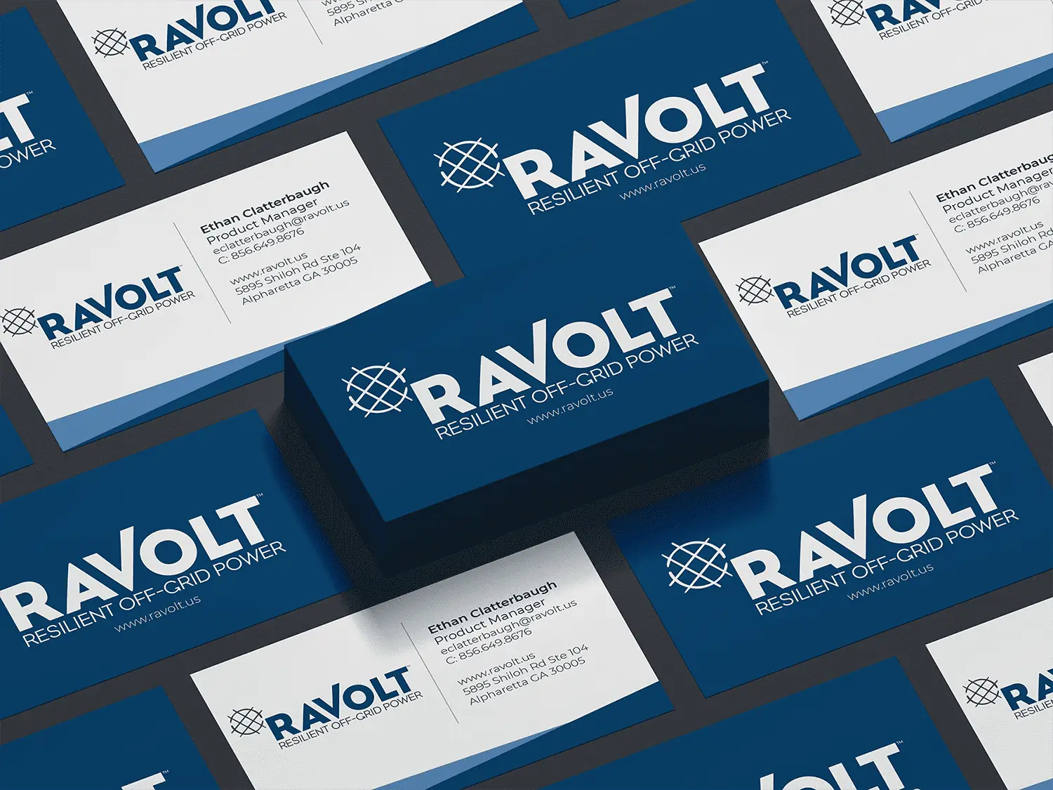 an image of the ravolt business cards