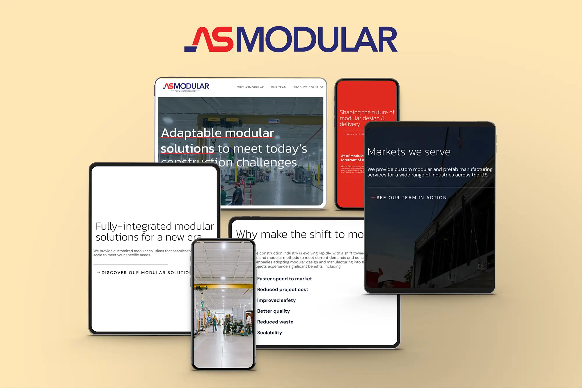 an image of the as modular website on multiple devices