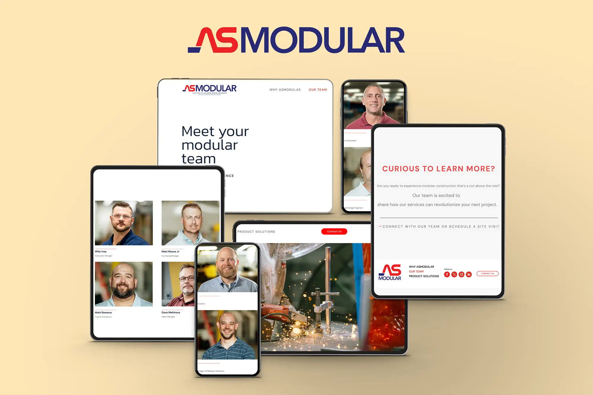 an image of the as modular website on multiple devices