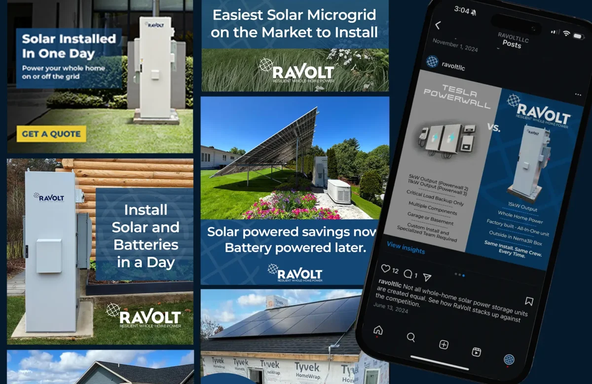 an image of ravolt banner ads on a mobile phone