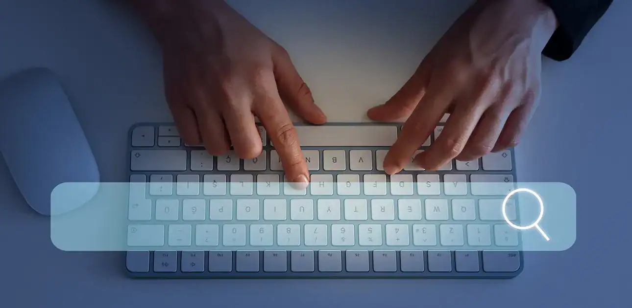 Image of someone typing on a keyboard