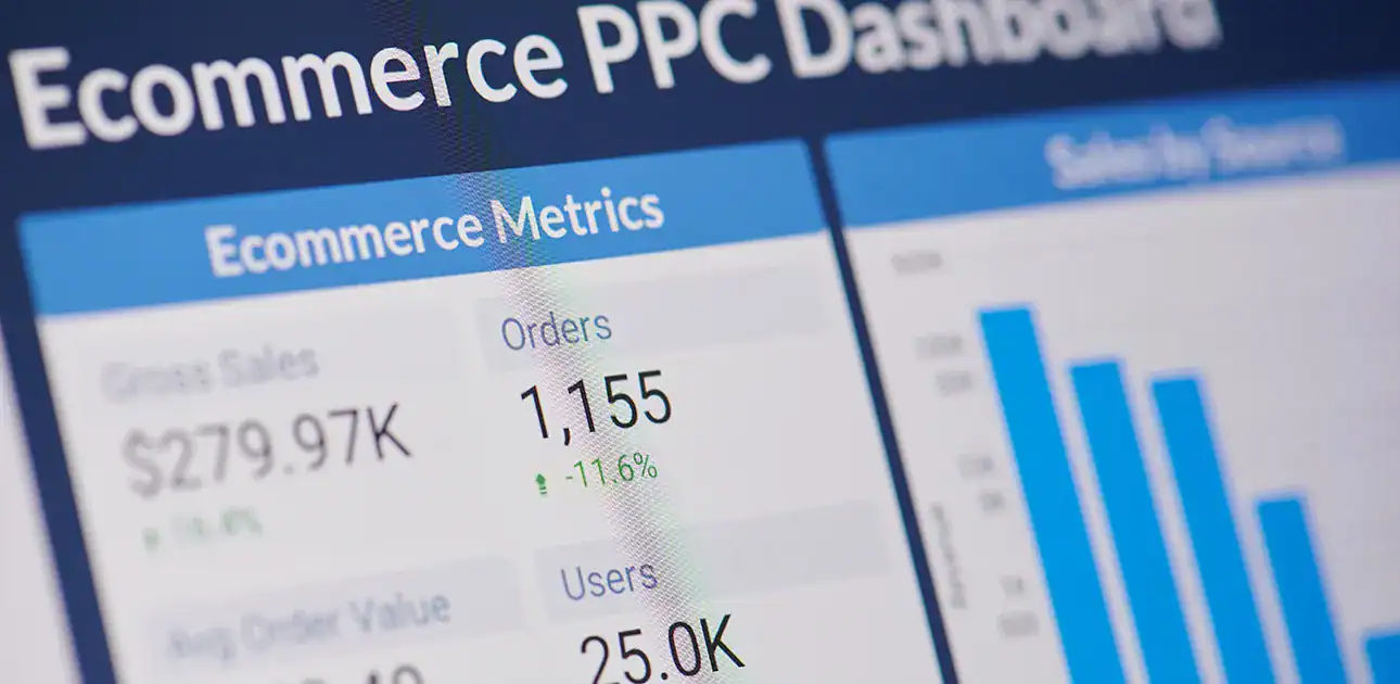 snapshot of a ppc results dashboard on a computer screen