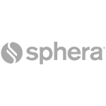 a grey image of the sphera logo