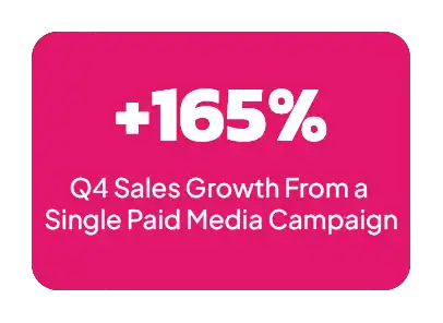 Q4 Sales Growth From a Single Paid Media Campaign